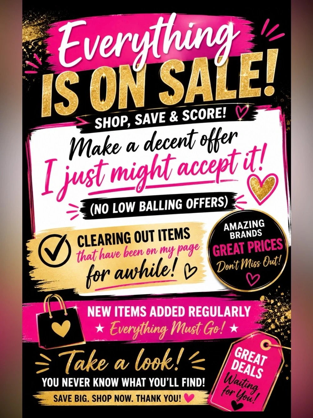 Everything is on sale